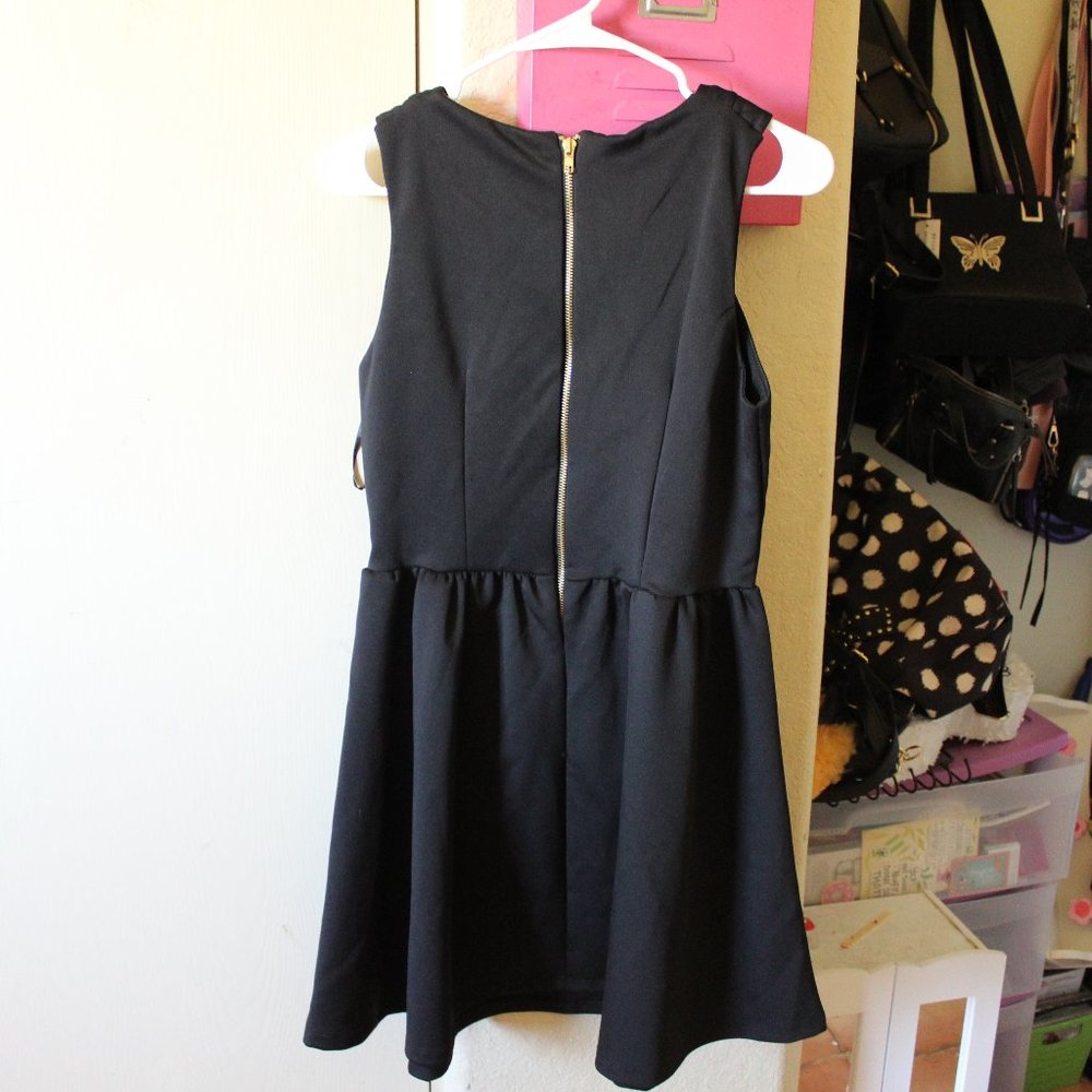 POOF! BLACK CRISS CROSS DRESS - Picture 2 of 6